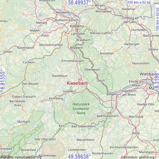 Kisselbach on map