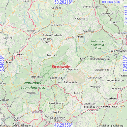 Kirschweiler on map