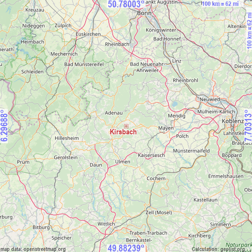 Kirsbach on map