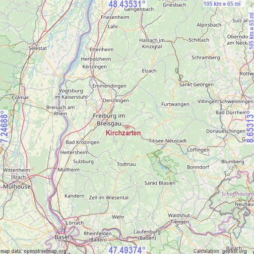 Kirchzarten on map