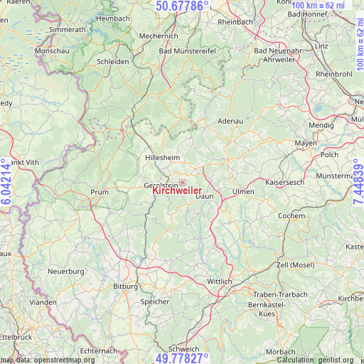 Kirchweiler on map