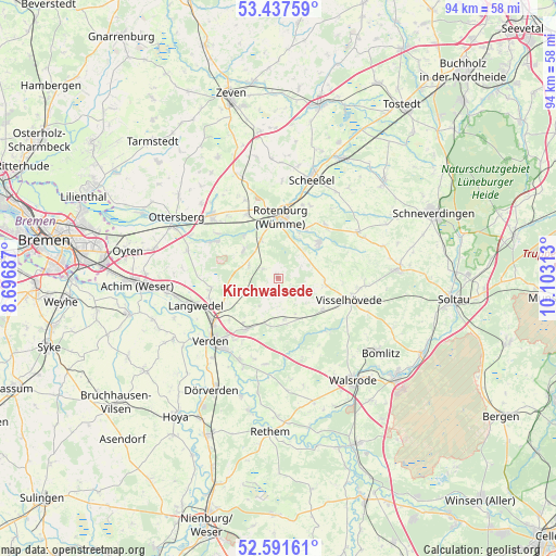 Kirchwalsede on map