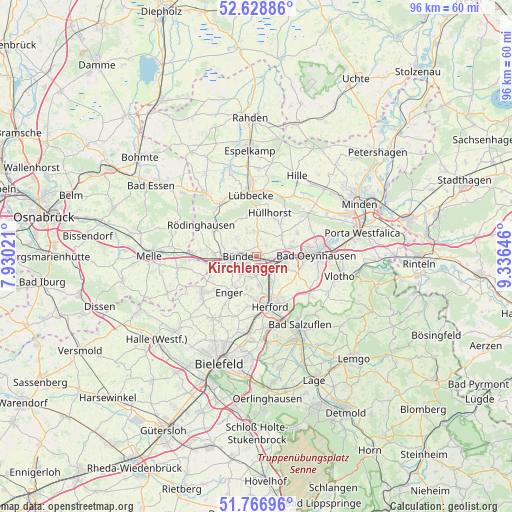 Kirchlengern on map