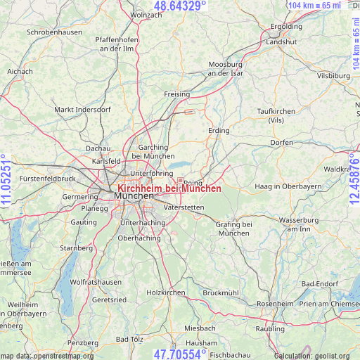 Kirchheim bei München on map