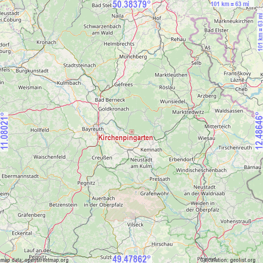Kirchenpingarten on map