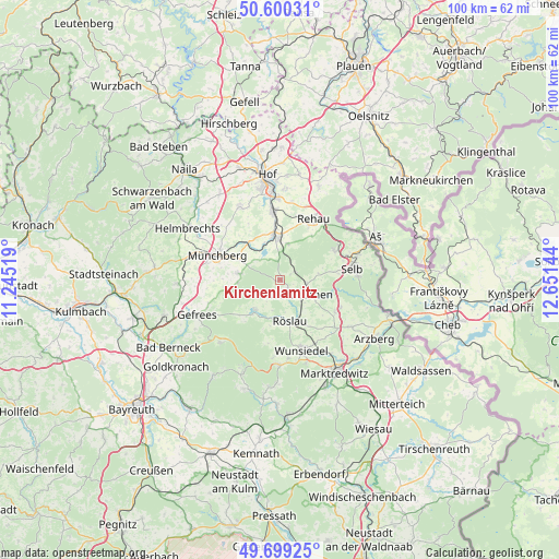 Kirchenlamitz on map