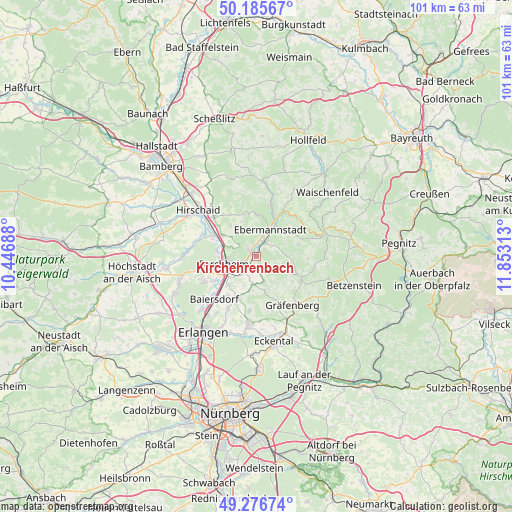 Kirchehrenbach on map