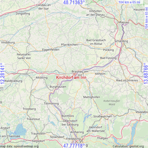 Kirchdorf am Inn on map