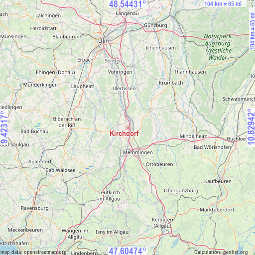 Kirchdorf on map