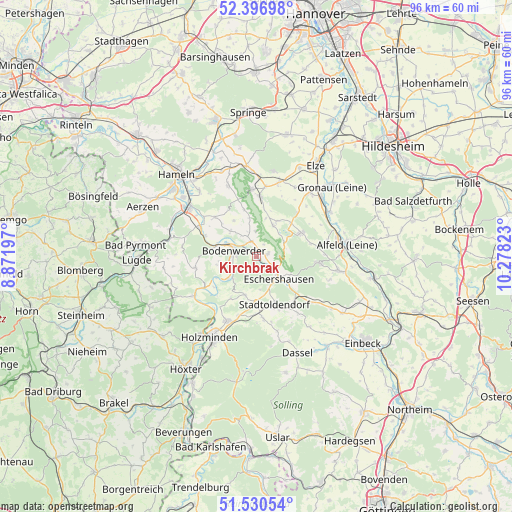 Kirchbrak on map
