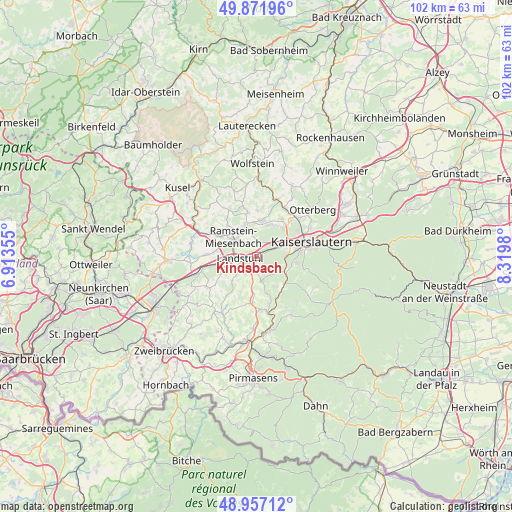 Kindsbach on map