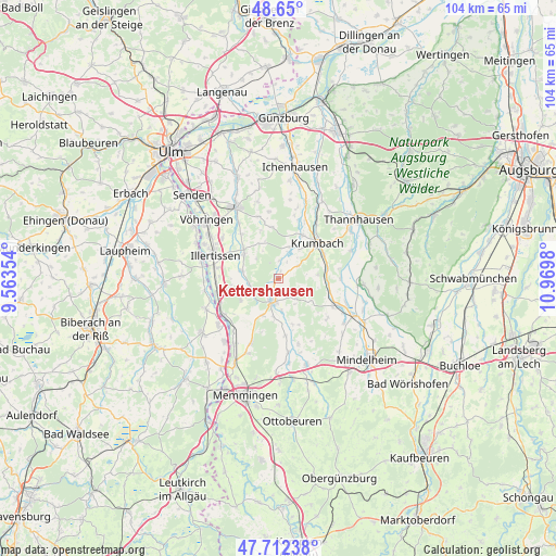 Kettershausen on map