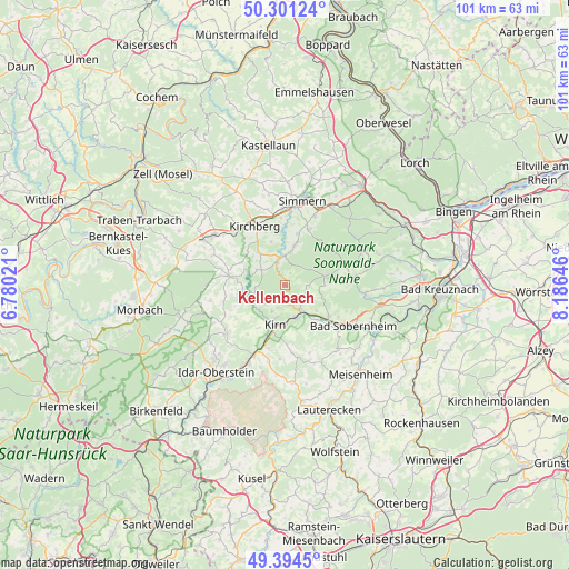 Kellenbach on map