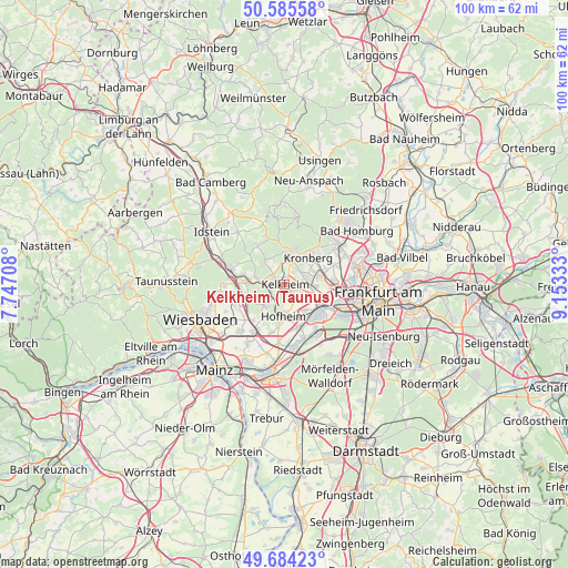 Kelkheim (Taunus) on map