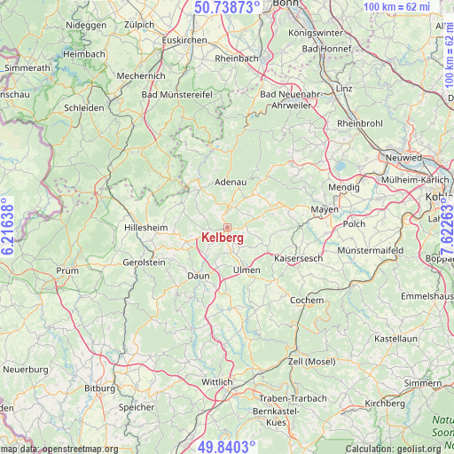 Kelberg on map