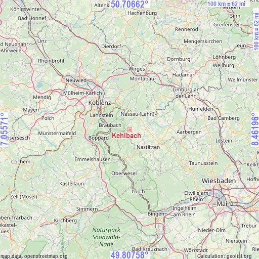 Kehlbach on map