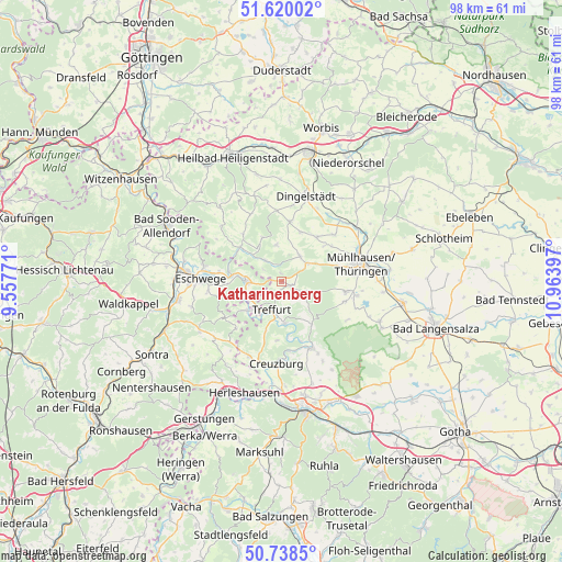 Katharinenberg on map