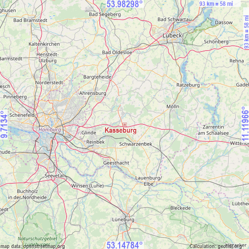 Kasseburg on map