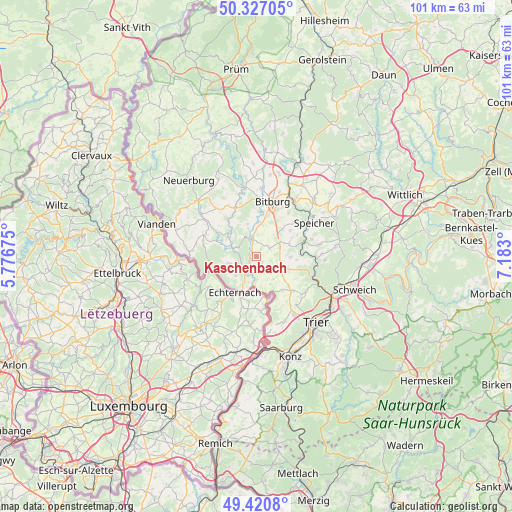 Kaschenbach on map
