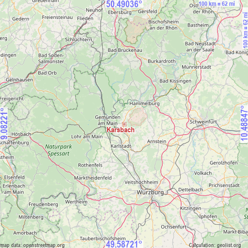 Karsbach on map