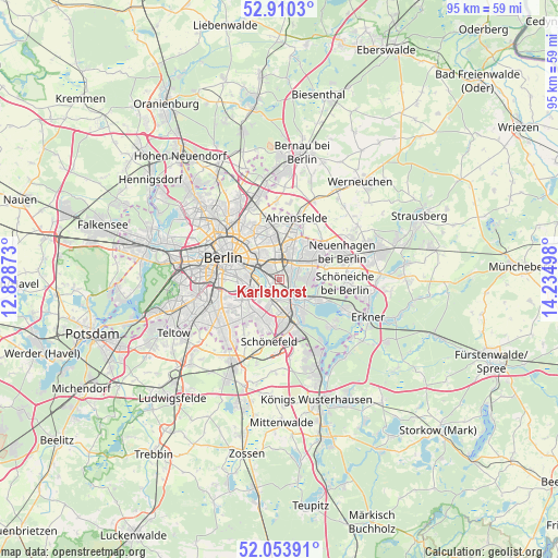 Karlshorst on map