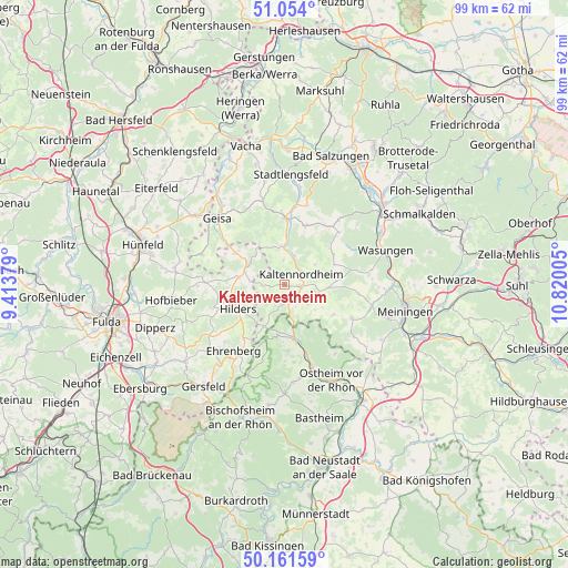 Kaltenwestheim on map