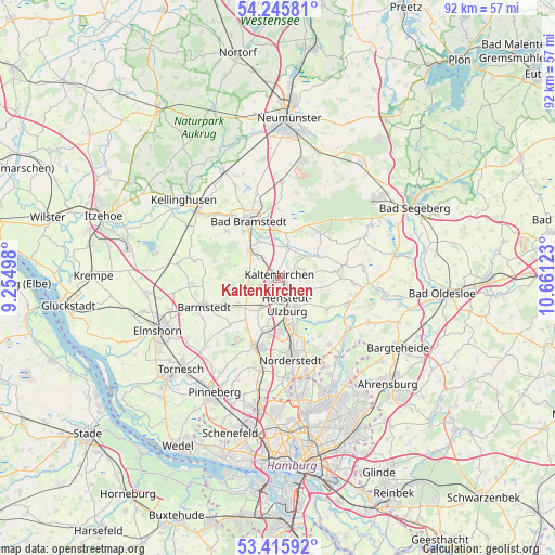Kaltenkirchen on map