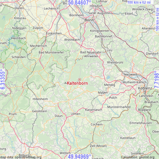 Kaltenborn on map