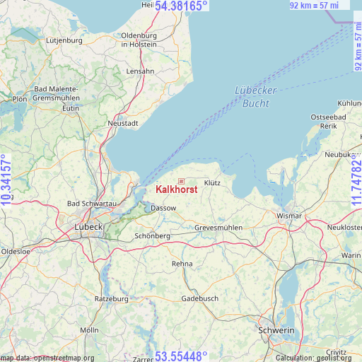 Kalkhorst on map