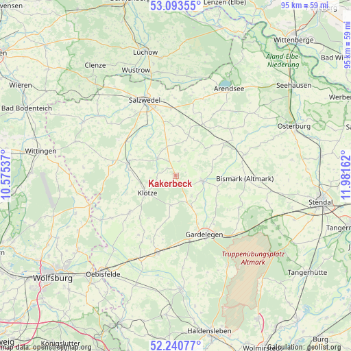 Kakerbeck on map