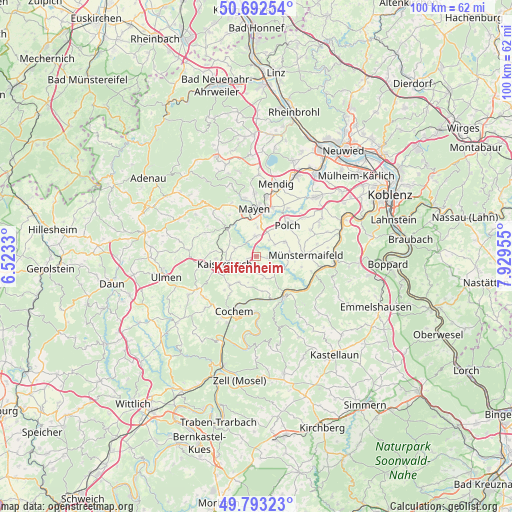 Kaifenheim on map