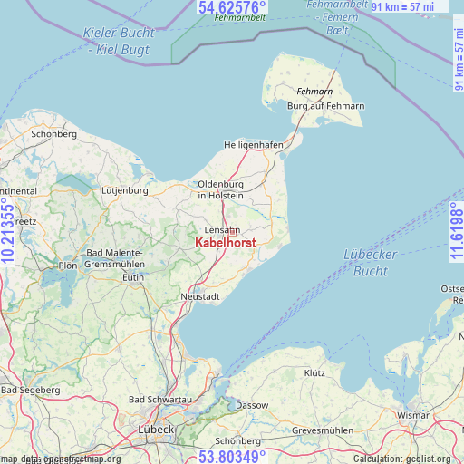 Kabelhorst on map