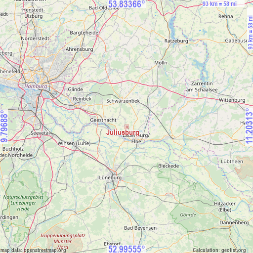 Juliusburg on map