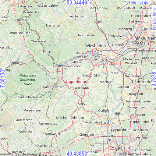 Jugenheim on map