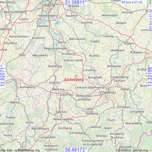 Jückelberg on map