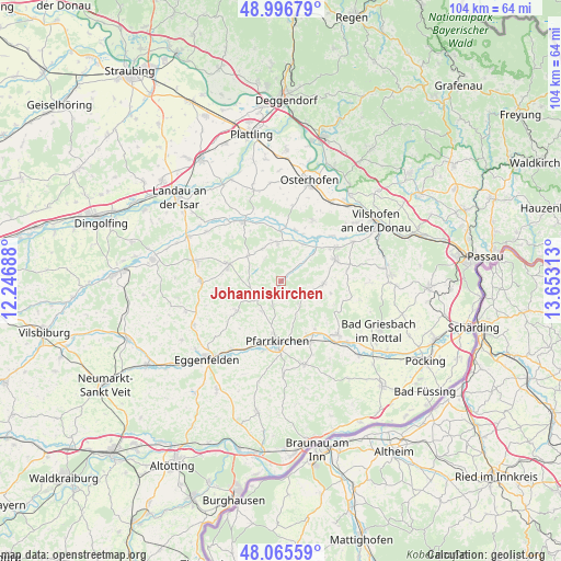 Johanniskirchen on map