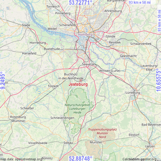 Jesteburg on map