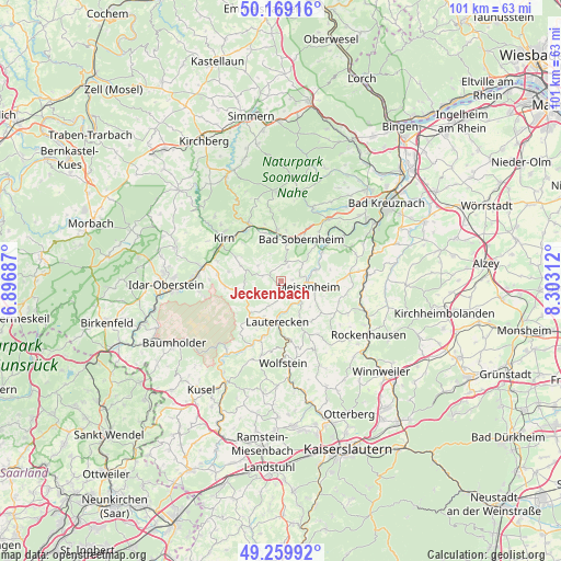 Jeckenbach on map