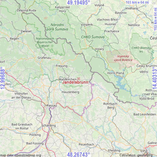 Jandelsbrunn on map
