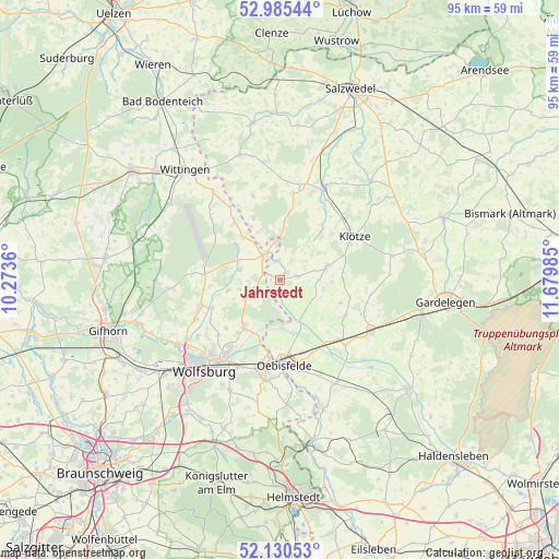 Jahrstedt on map