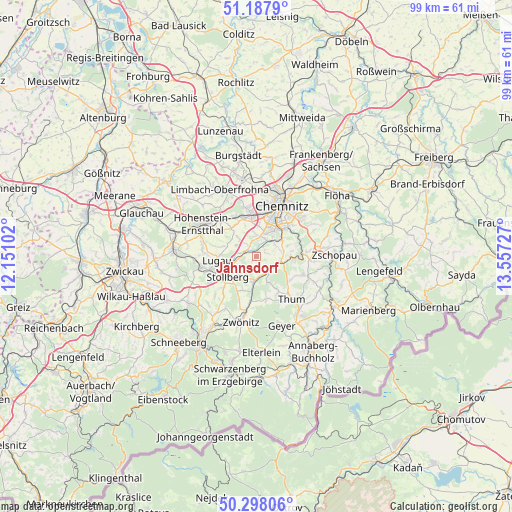 Jahnsdorf on map