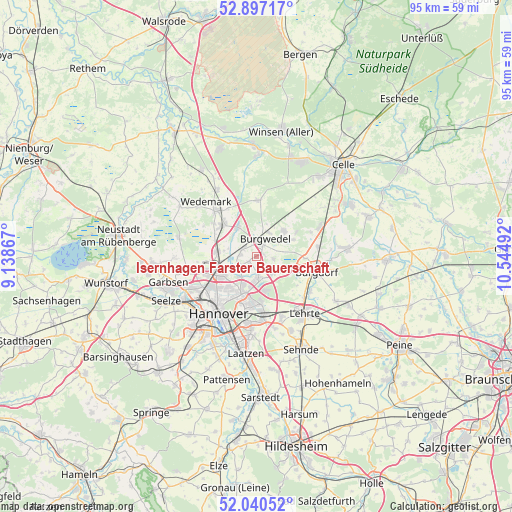 Isernhagen Farster Bauerschaft on map