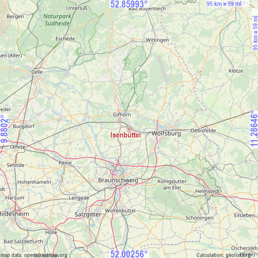 Isenbüttel on map
