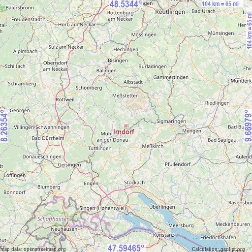 Irndorf on map