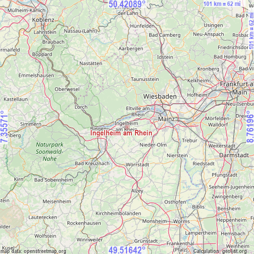 Ingelheim am Rhein on map