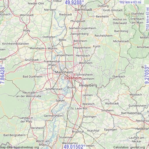 Ilvesheim on map