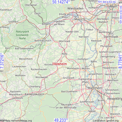 Ilbesheim on map