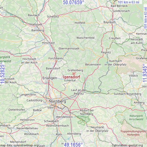 Igensdorf on map