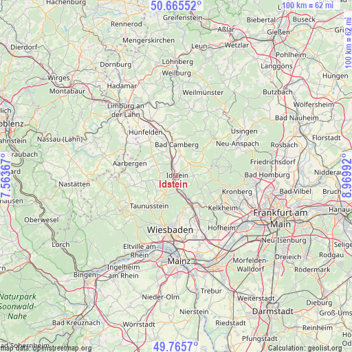 Idstein on map