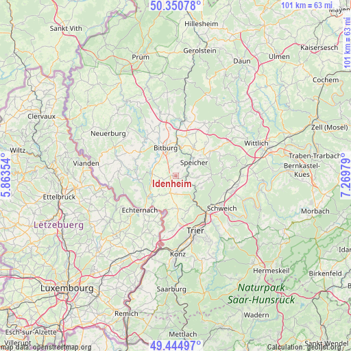 Idenheim on map